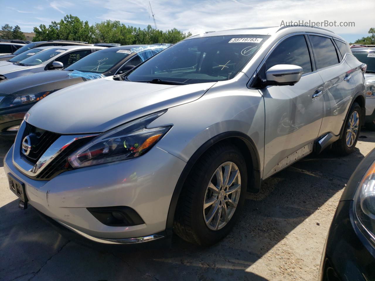 2018 Nissan Murano S Silver vin: 5N1AZ2MHXJN174146