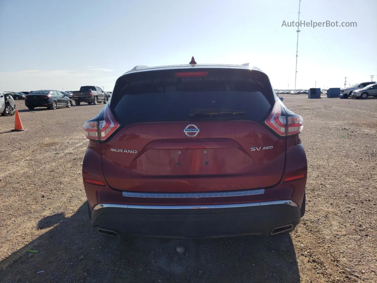 2018 Nissan Murano S Красный vin: 5N1AZ2MHXJN200566