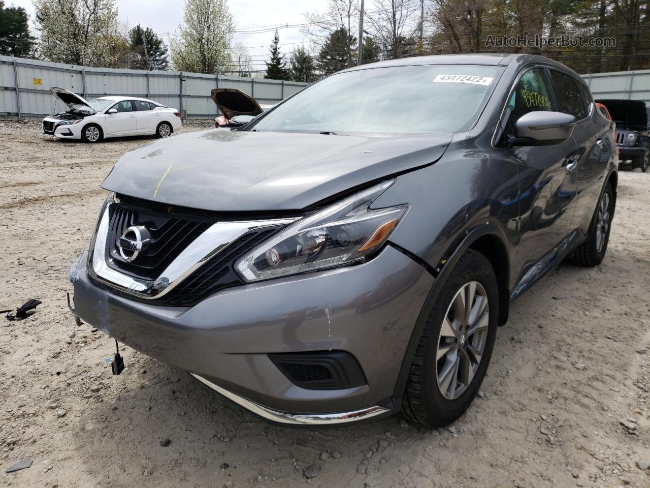 2018 Nissan Murano S Gray vin: 5N1AZ2MHXJN202396