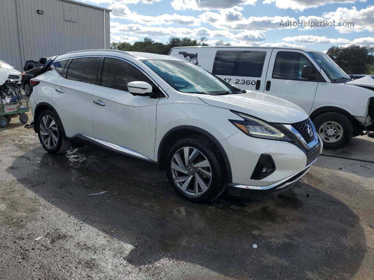 2019 Nissan Murano S White vin: 5N1AZ2MJ0KN106247