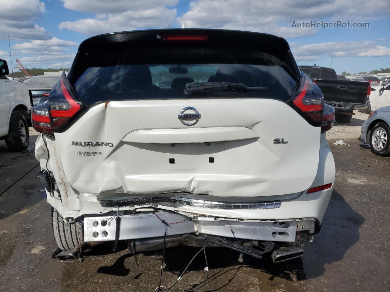 2019 Nissan Murano S White vin: 5N1AZ2MJ0KN106247