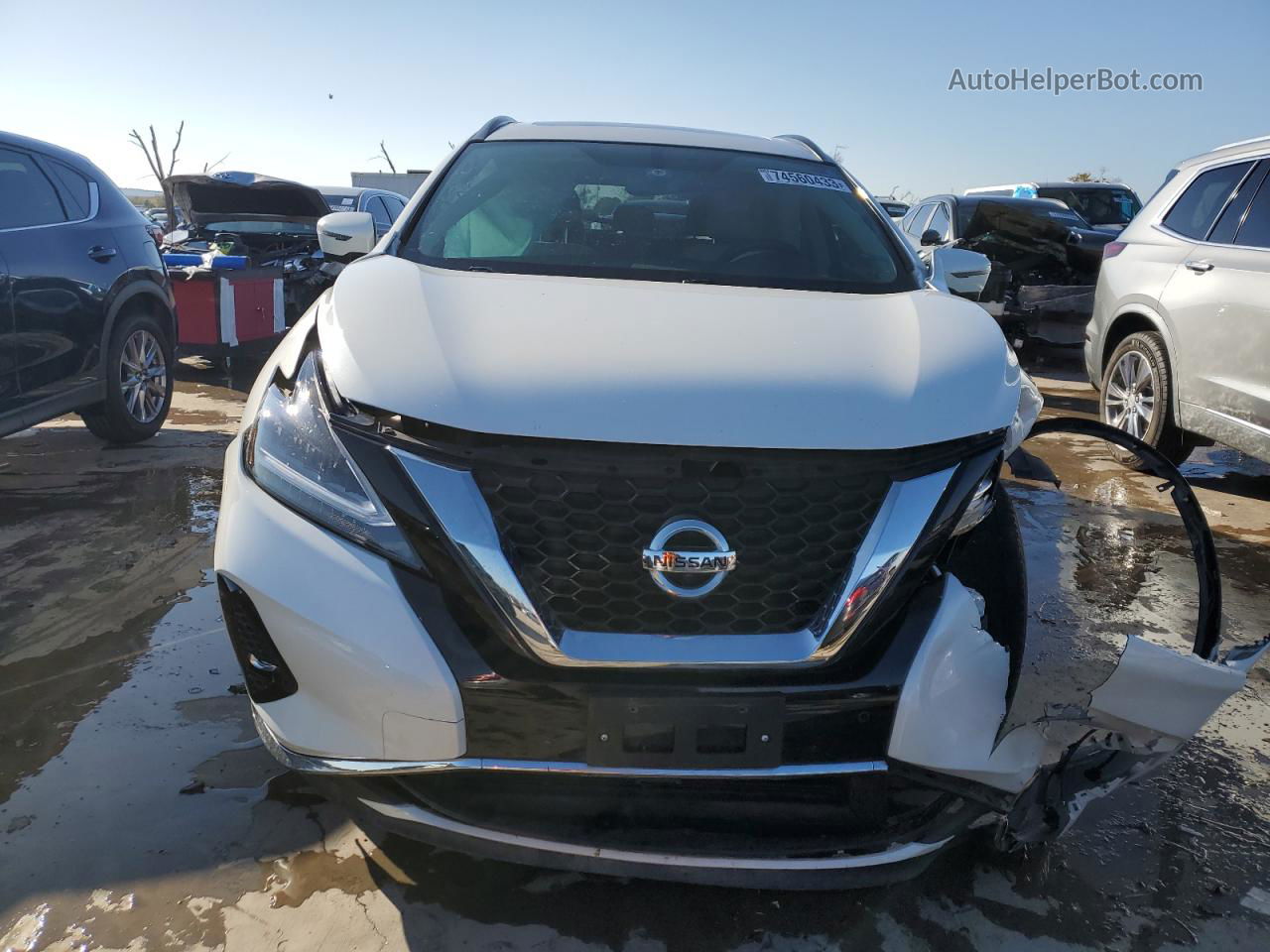 2019 Nissan Murano S White vin: 5N1AZ2MJ0KN166139