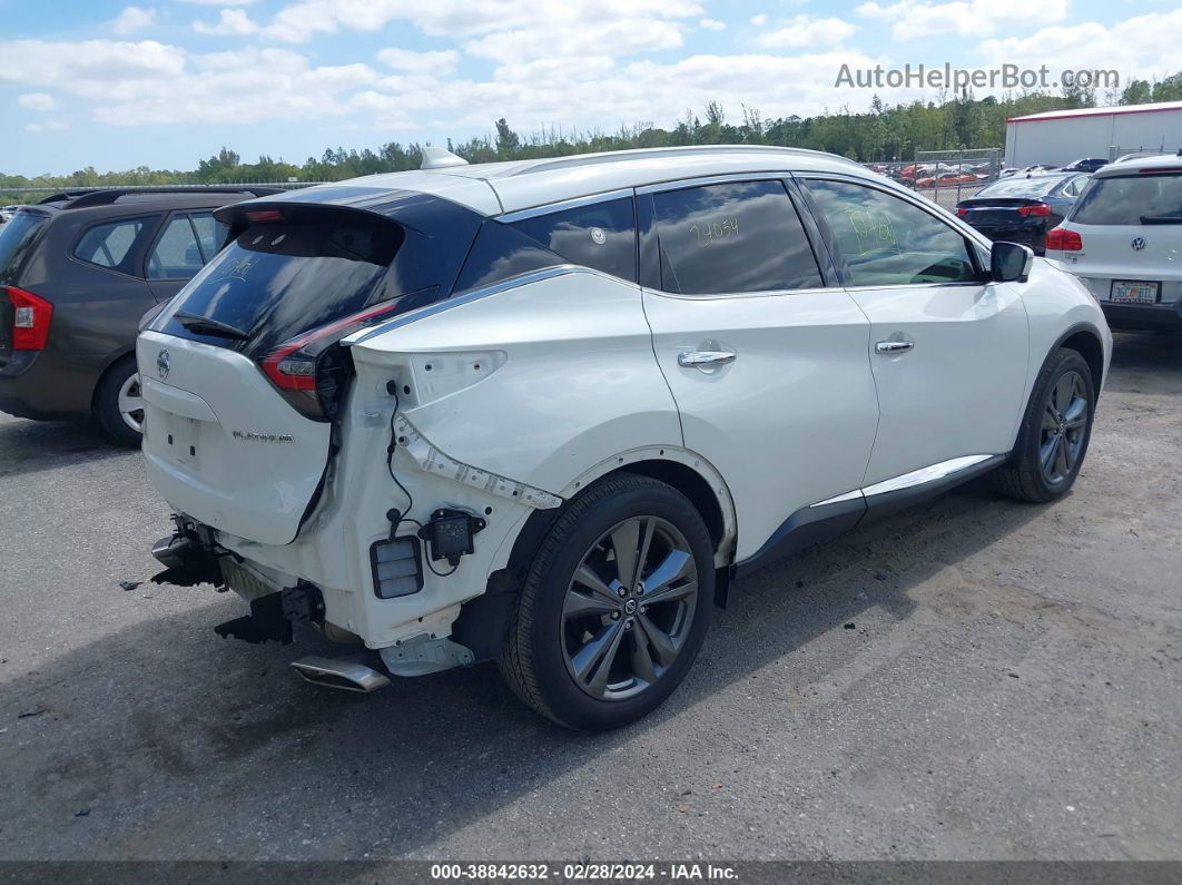 2019 Nissan Murano Platinum White vin: 5N1AZ2MJ1KN106435