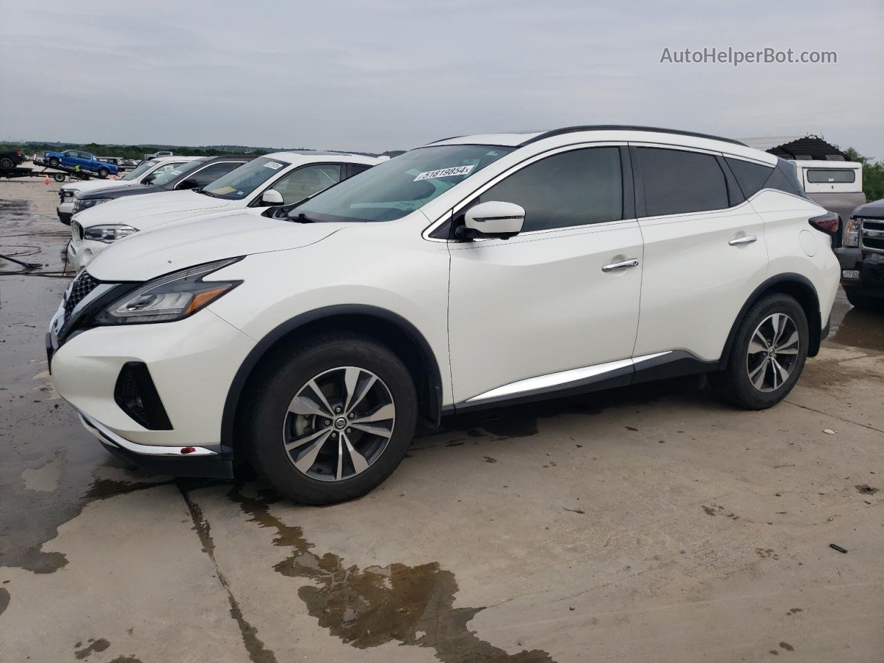 2019 Nissan Murano S White vin: 5N1AZ2MJ1KN143484