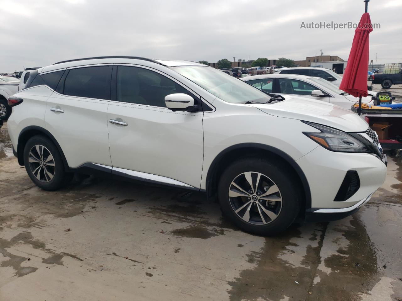 2019 Nissan Murano S White vin: 5N1AZ2MJ1KN143484