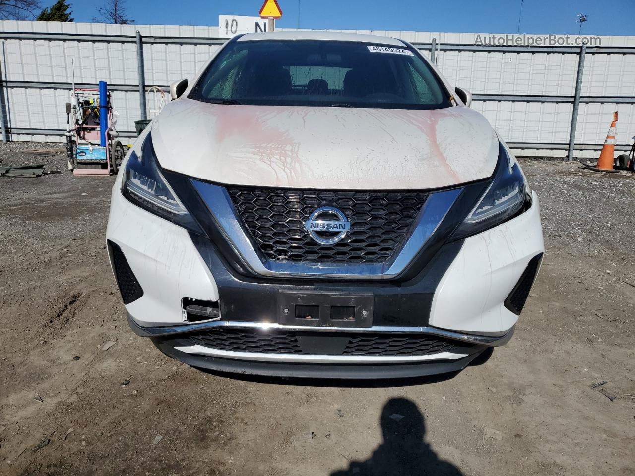 2019 Nissan Murano S White vin: 5N1AZ2MJ1KN147079