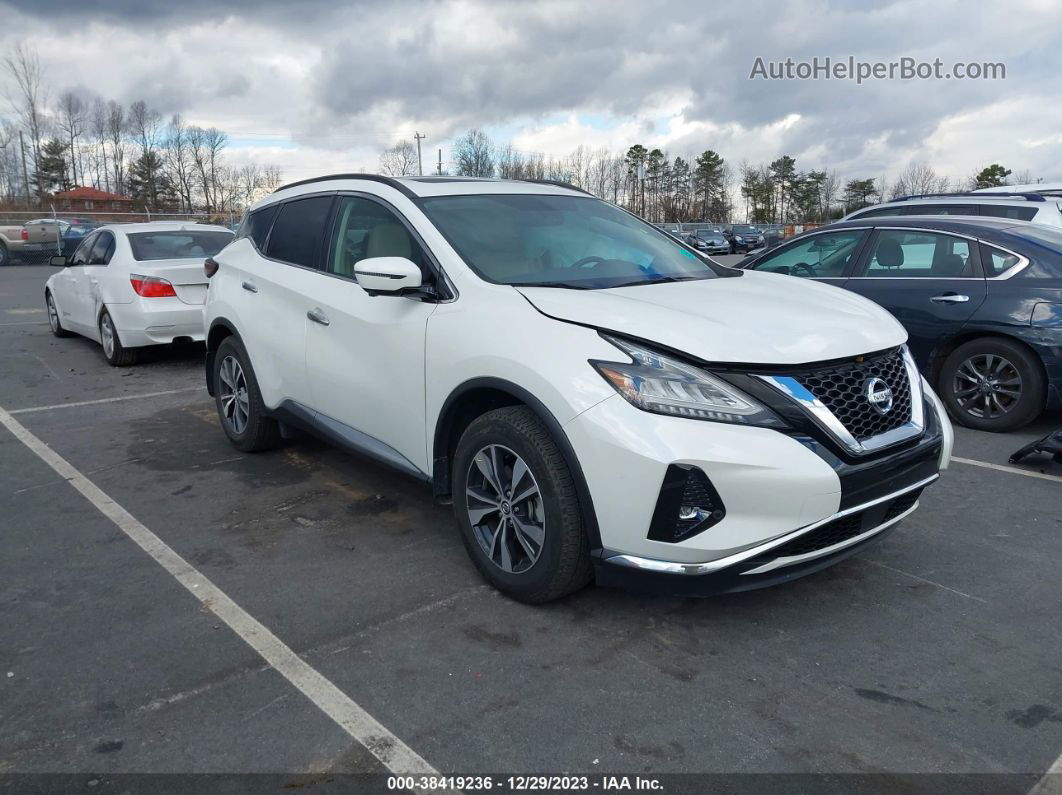 2019 Nissan Murano Sv White vin: 5N1AZ2MJ2KN153103