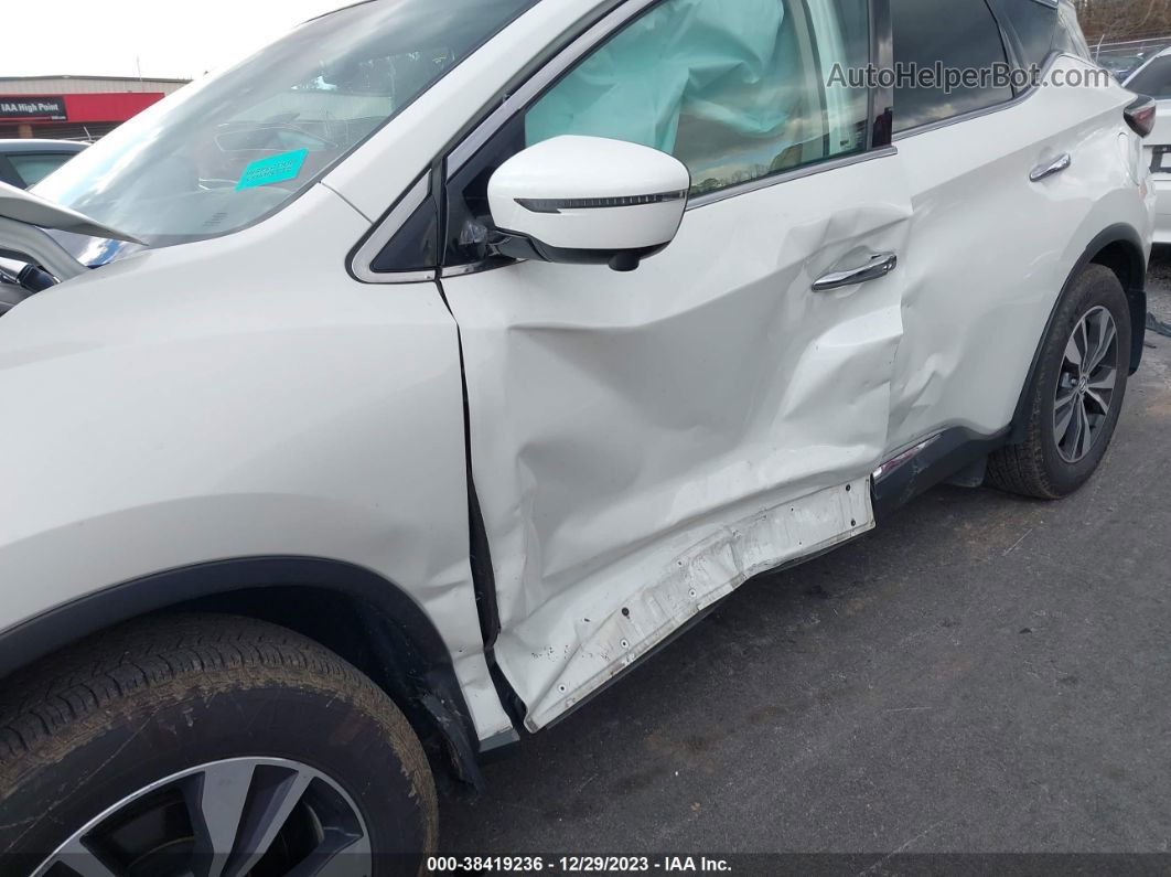 2019 Nissan Murano Sv White vin: 5N1AZ2MJ2KN153103