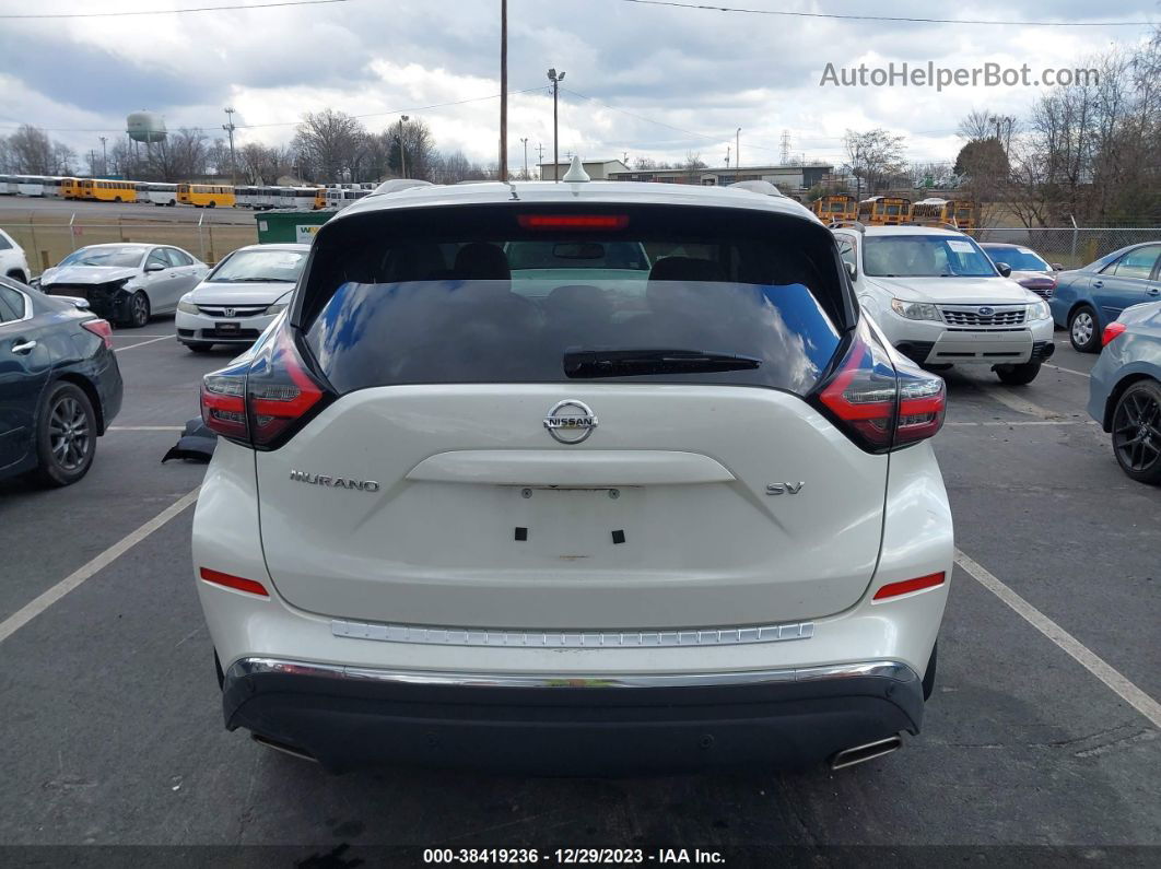 2019 Nissan Murano Sv White vin: 5N1AZ2MJ2KN153103