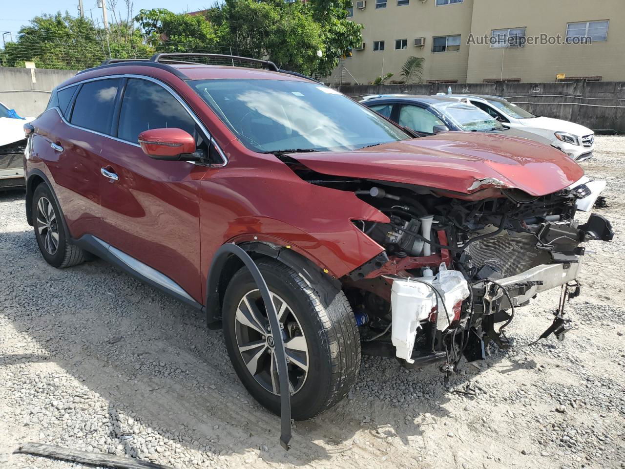 2019 Nissan Murano S Бордовый vin: 5N1AZ2MJ3KN110552