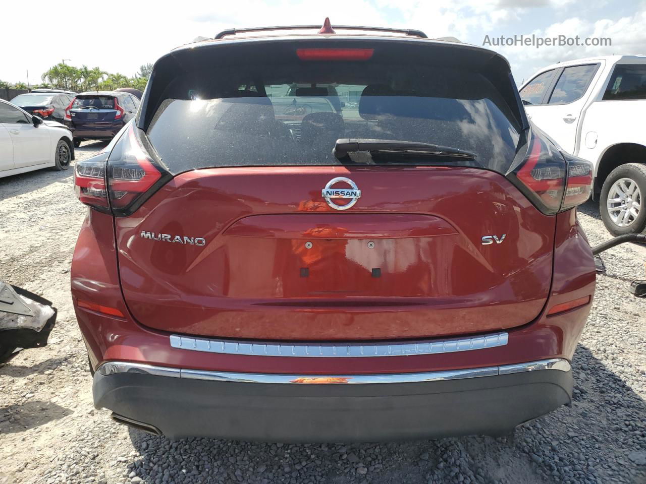 2019 Nissan Murano S Burgundy vin: 5N1AZ2MJ3KN110552