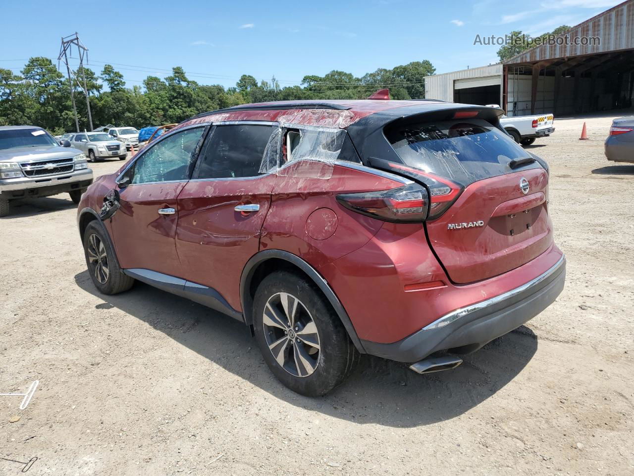 2019 Nissan Murano S Темно-бордовый vin: 5N1AZ2MJ3KN113659