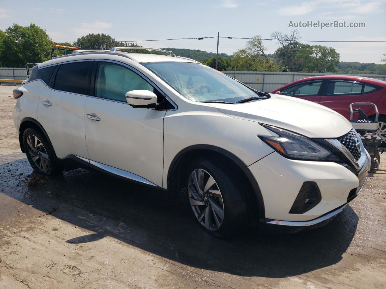 2019 Nissan Murano S White vin: 5N1AZ2MJ3KN113855