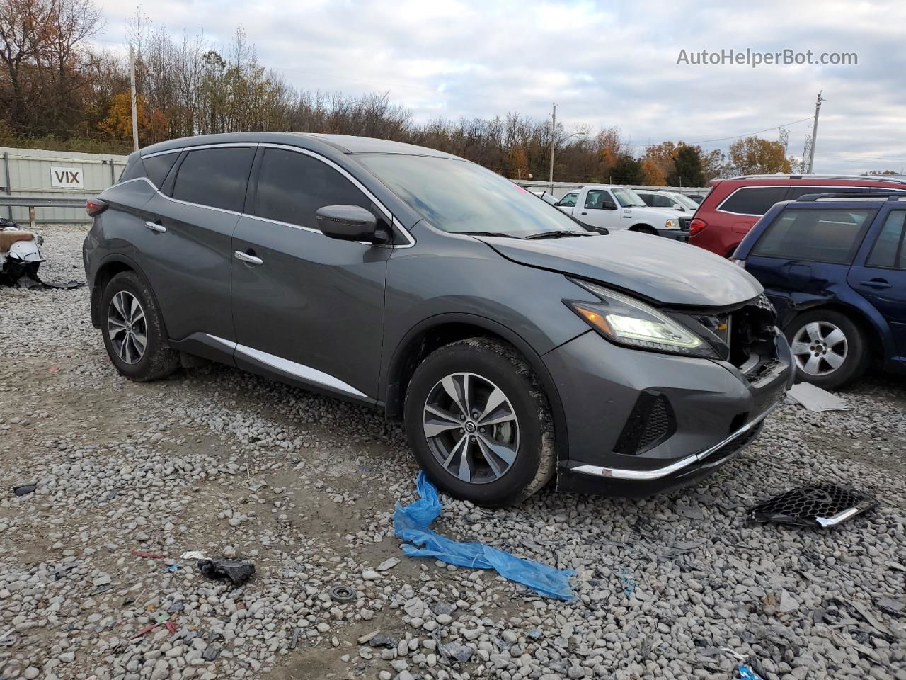 2019 Nissan Murano S Серый vin: 5N1AZ2MJ3KN137282