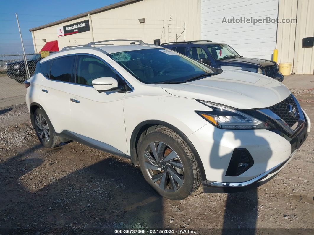 2019 Nissan Murano Sl White vin: 5N1AZ2MJ3KN137671