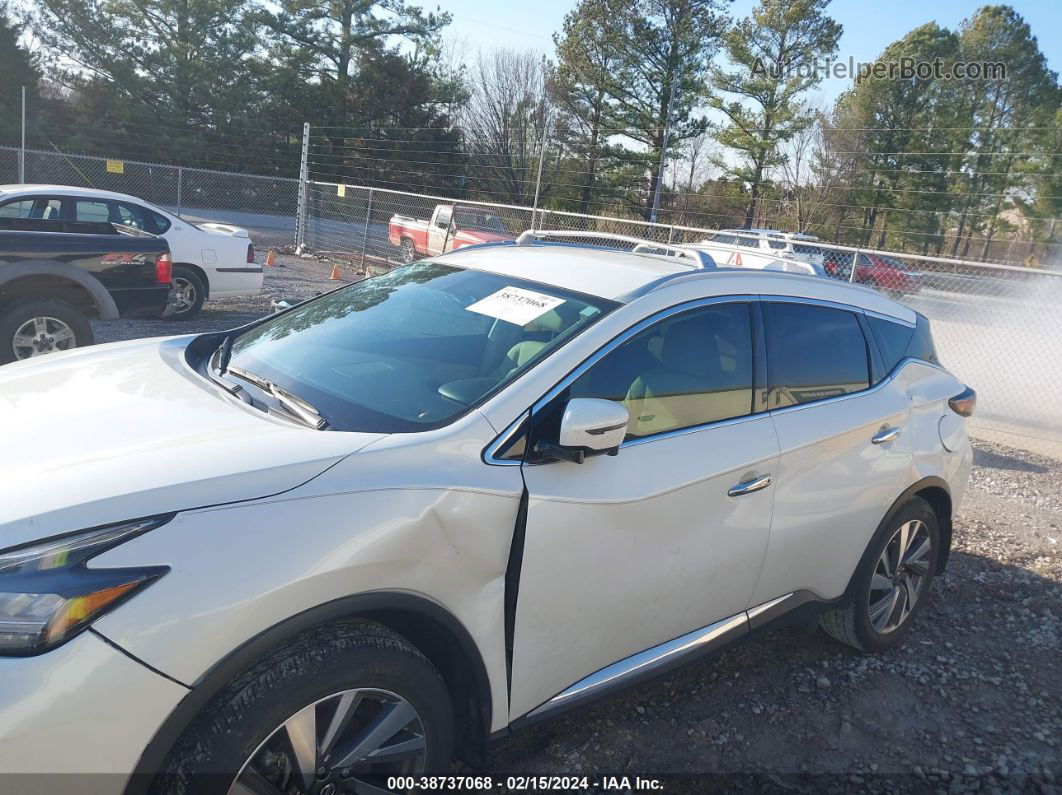 2019 Nissan Murano Sl White vin: 5N1AZ2MJ3KN137671