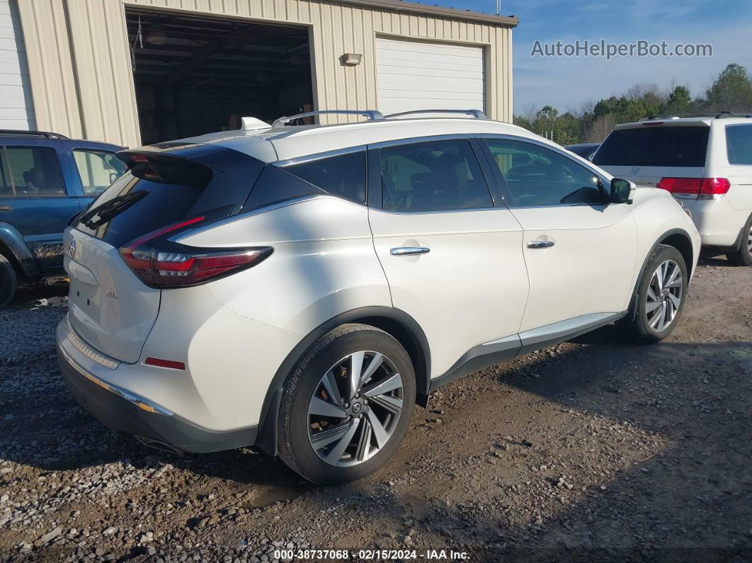 2019 Nissan Murano Sl White vin: 5N1AZ2MJ3KN137671