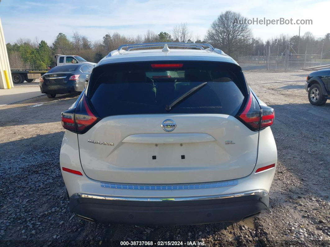 2019 Nissan Murano Sl White vin: 5N1AZ2MJ3KN137671