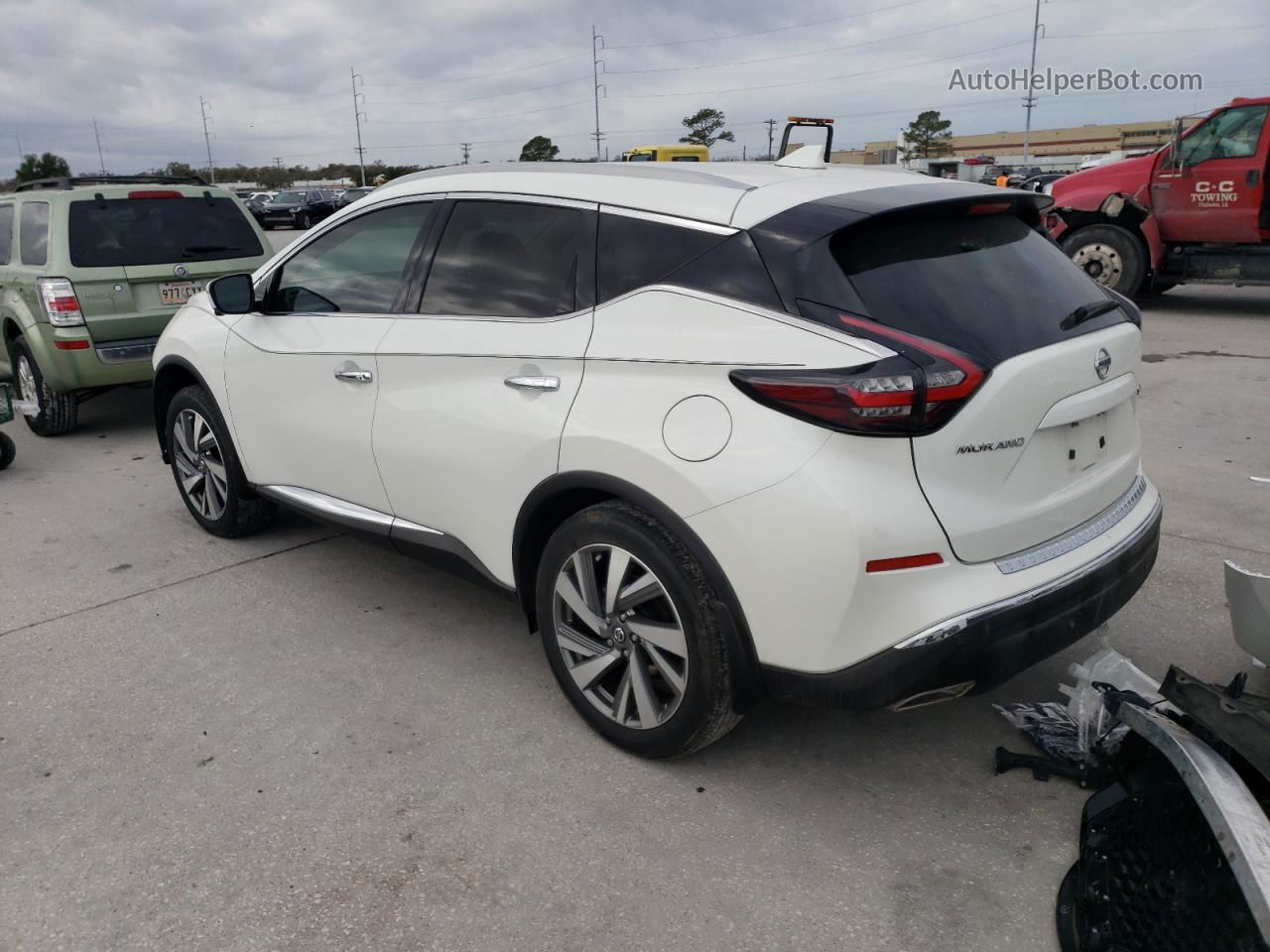 2019 Nissan Murano S White vin: 5N1AZ2MJ3KN152591