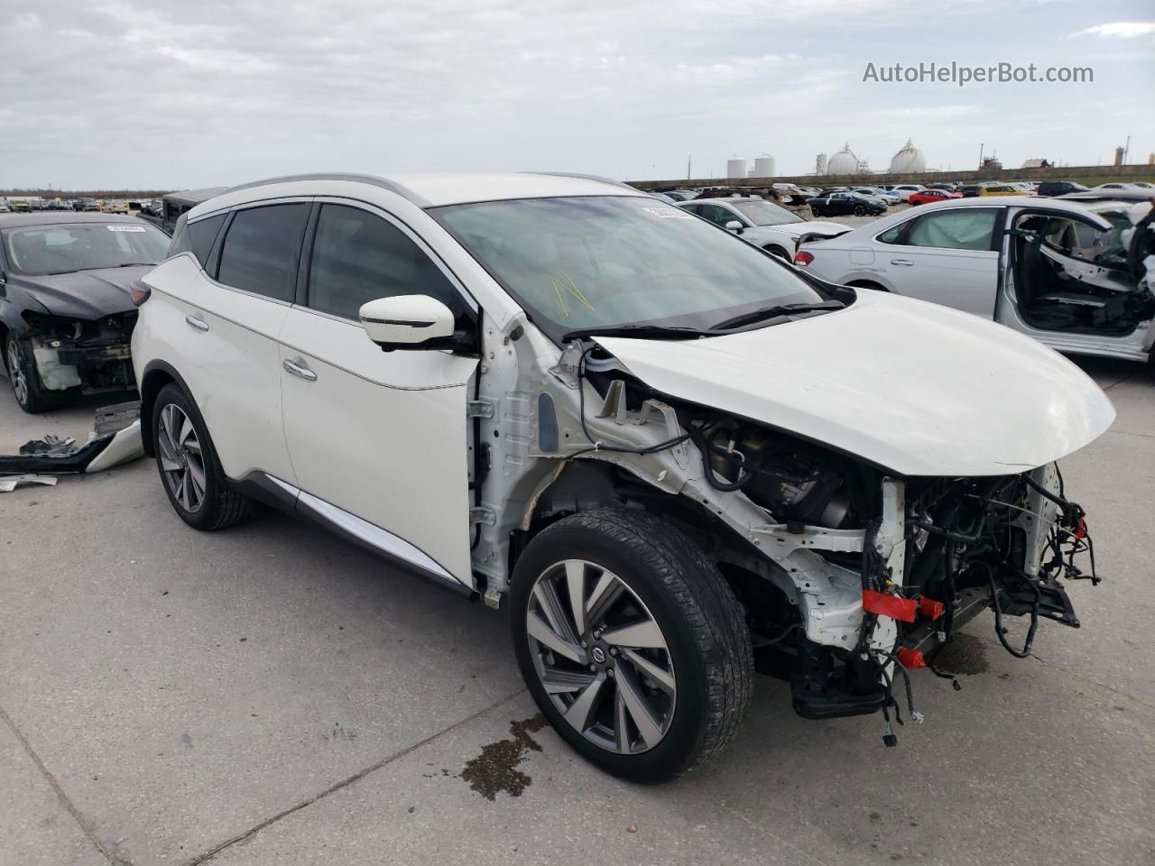 2019 Nissan Murano S White vin: 5N1AZ2MJ3KN152591