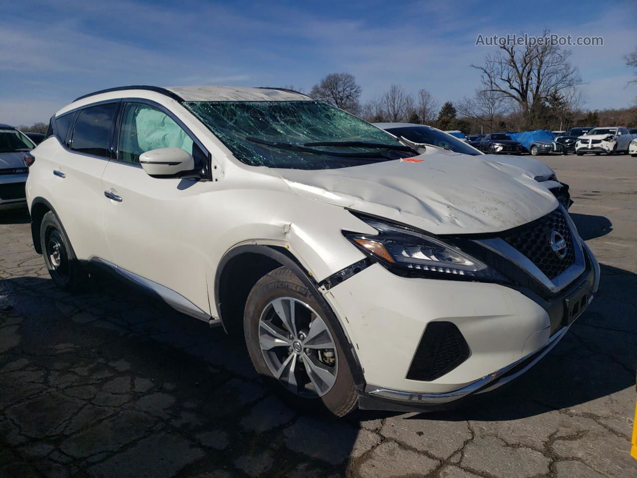 2019 Nissan Murano S Белый vin: 5N1AZ2MJ3KN155054