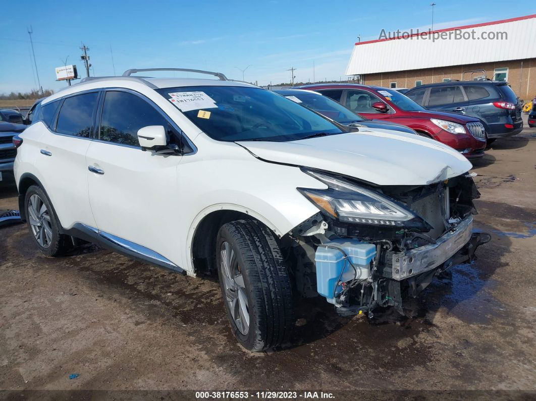 2019 Nissan Murano Sl White vin: 5N1AZ2MJ4KN142684