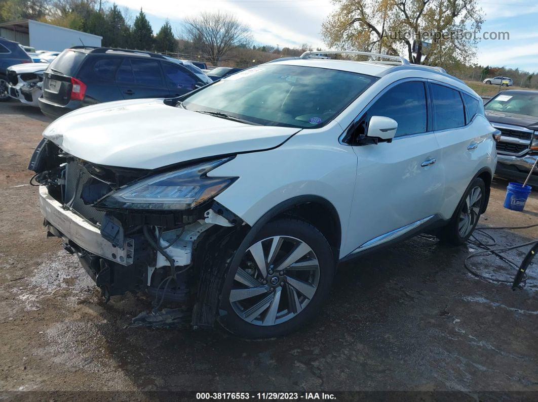 2019 Nissan Murano Sl White vin: 5N1AZ2MJ4KN142684