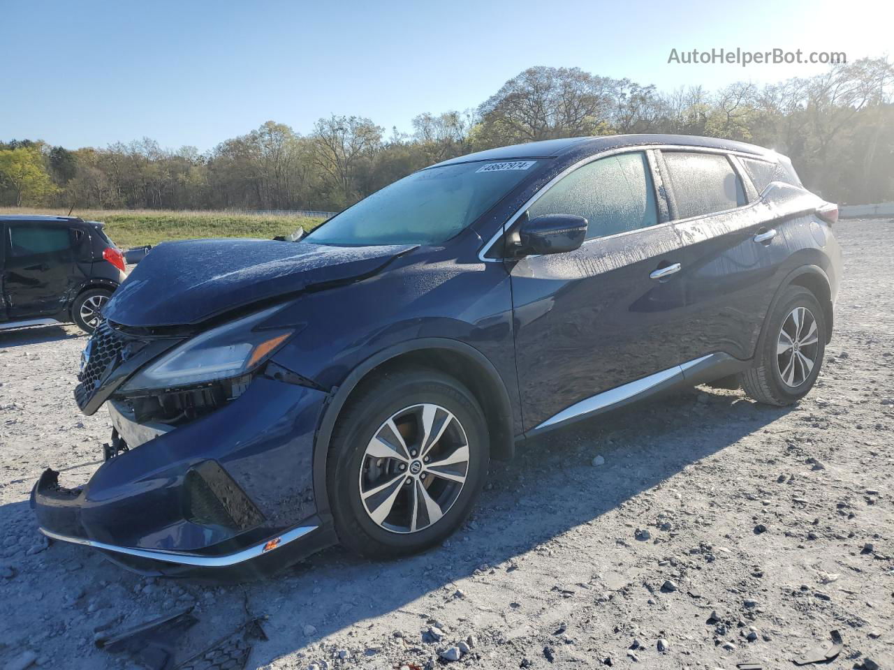 2019 Nissan Murano S Синий vin: 5N1AZ2MJ5KN122590