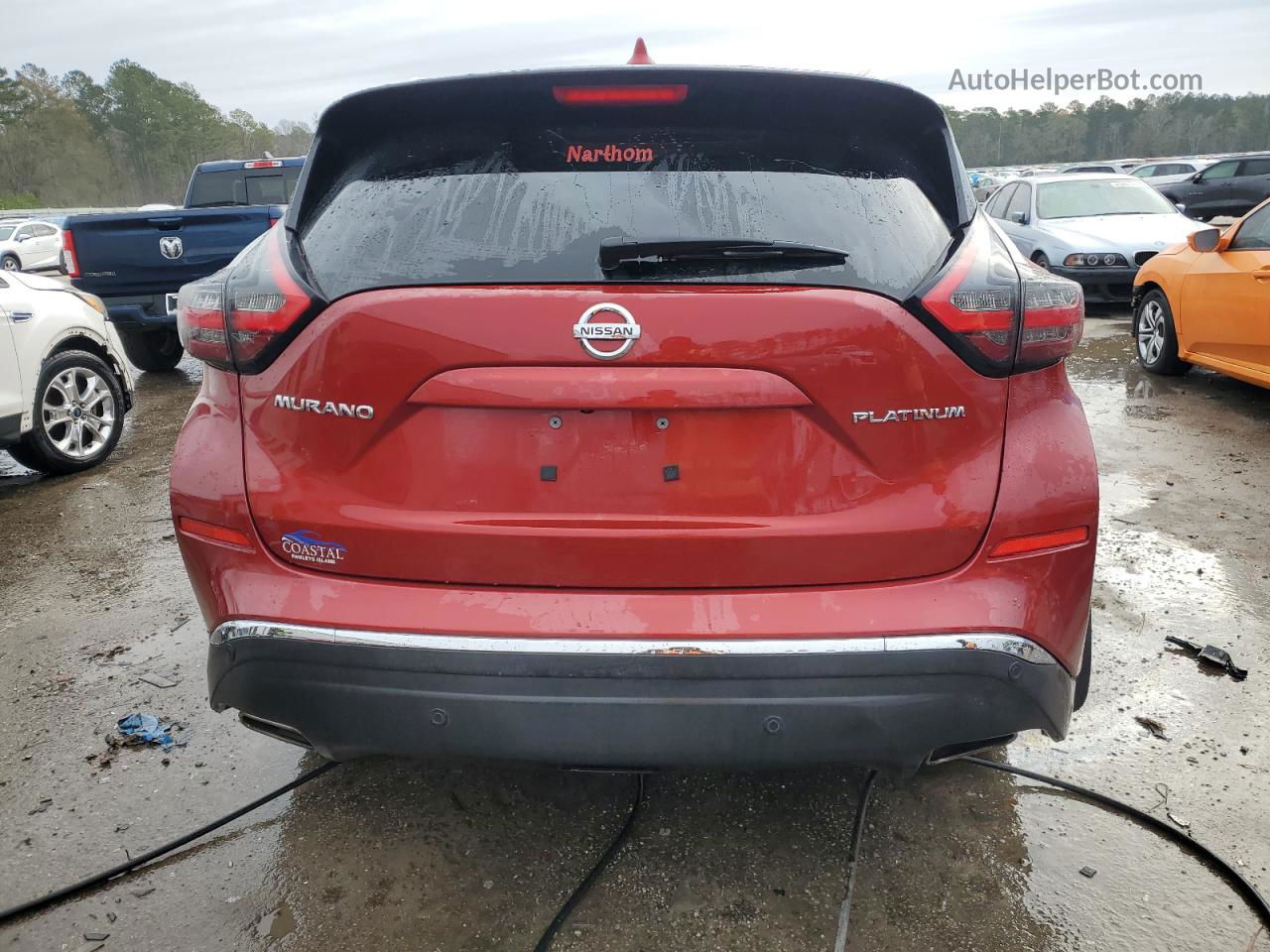 2019 Nissan Murano S Red vin: 5N1AZ2MJ5KN128731