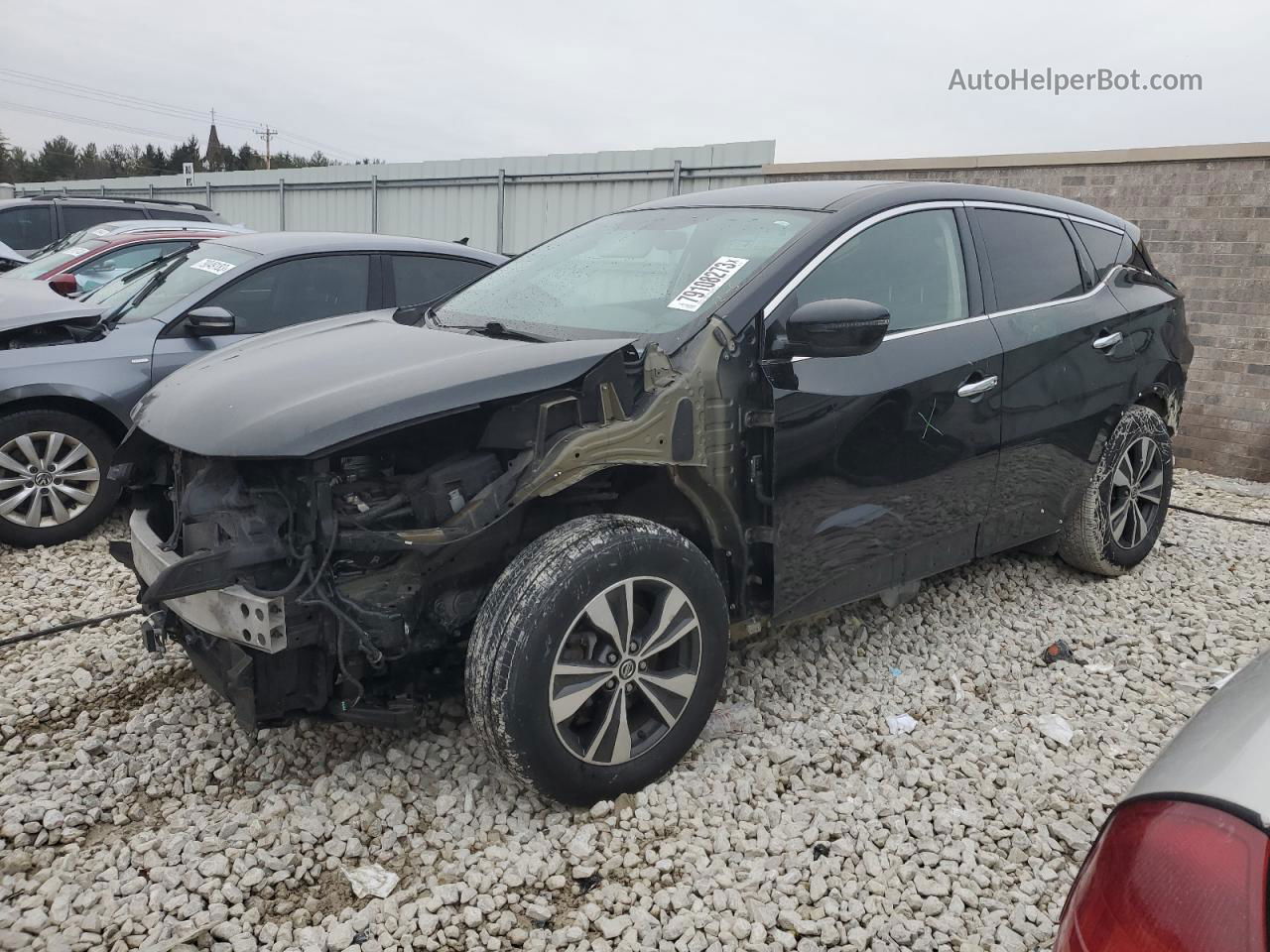 2019 Nissan Murano S Black vin: 5N1AZ2MJ5KN155217