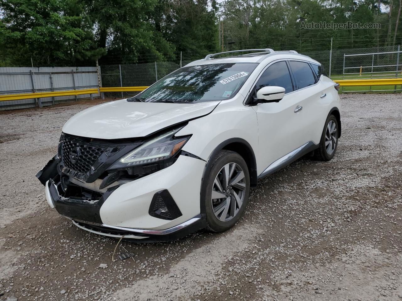 2019 Nissan Murano S White vin: 5N1AZ2MJ7KN108383