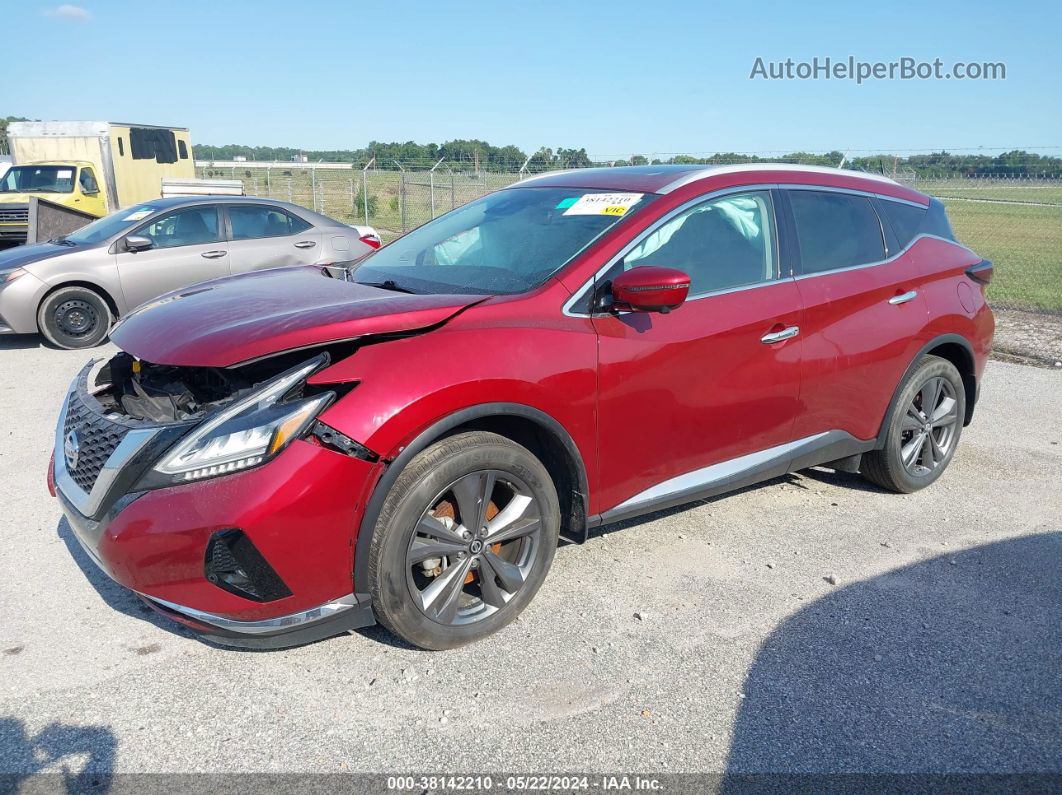 2019 Nissan Murano Platinum Burgundy vin: 5N1AZ2MJ7KN113969