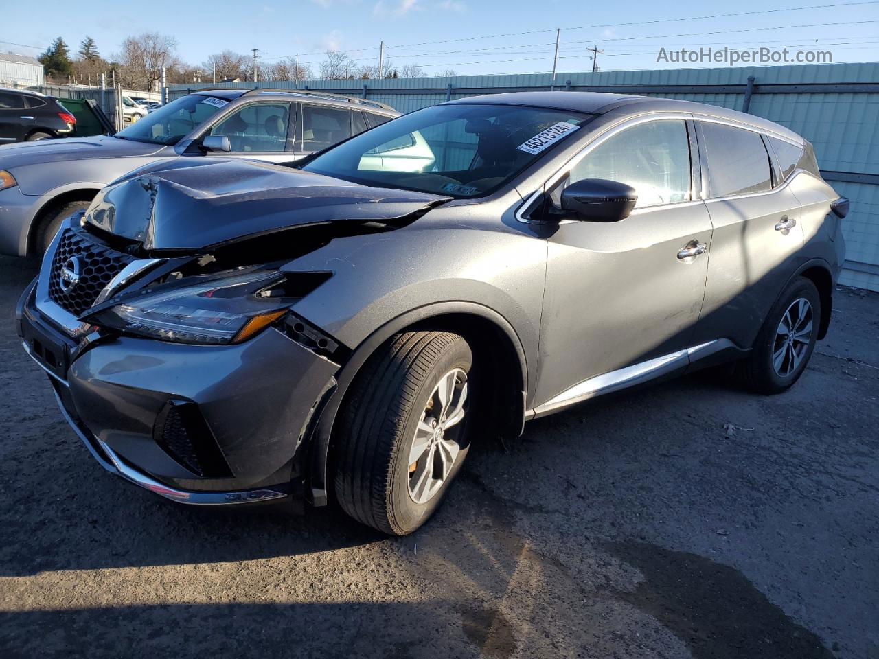 2019 Nissan Murano S Серый vin: 5N1AZ2MJ7KN133820