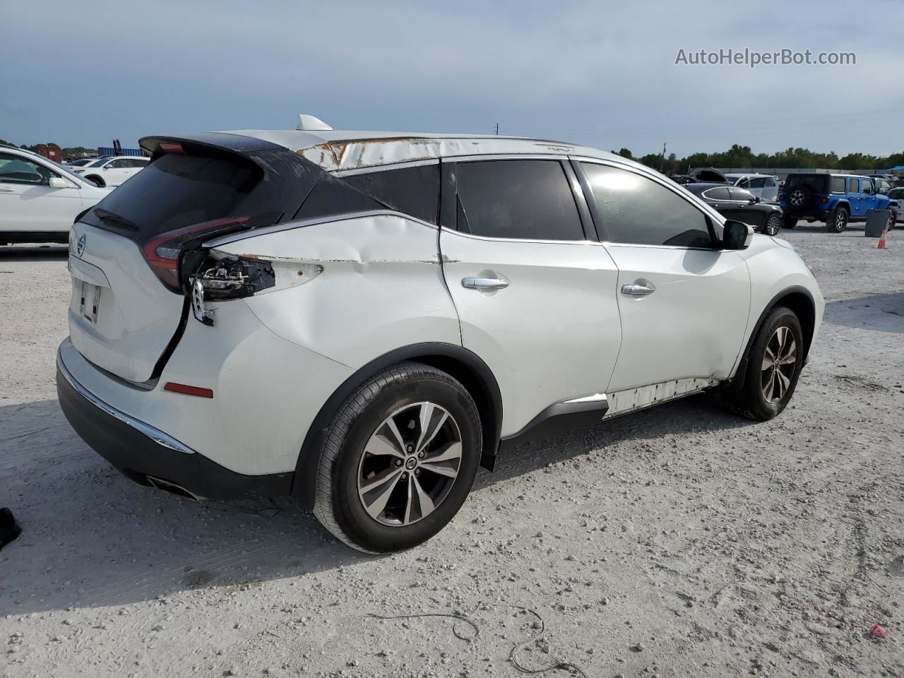 2019 Nissan Murano S White vin: 5N1AZ2MJ7KN146695