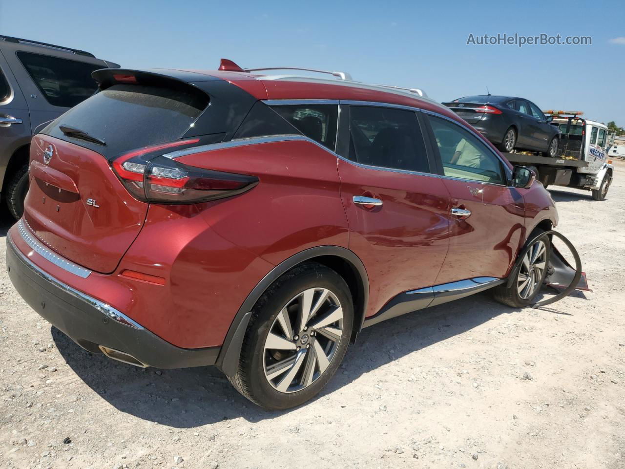 2019 Nissan Murano S Бордовый vin: 5N1AZ2MJ8KN143255