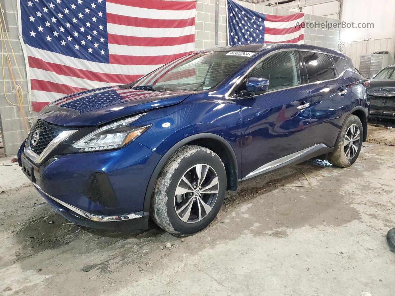 2019 Nissan Murano S Синий vin: 5N1AZ2MJ8KN149766