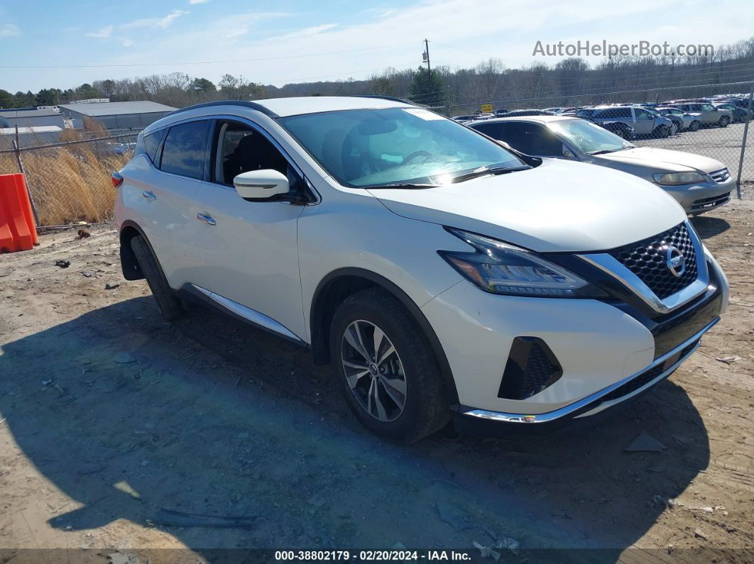 2019 Nissan Murano Sv White vin: 5N1AZ2MJ8KN158595