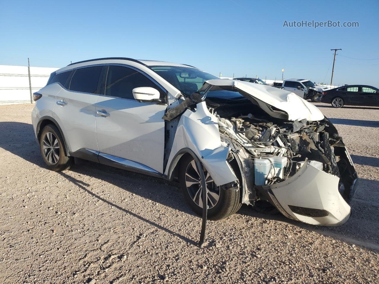 2019 Nissan Murano S White vin: 5N1AZ2MJ9KN138954