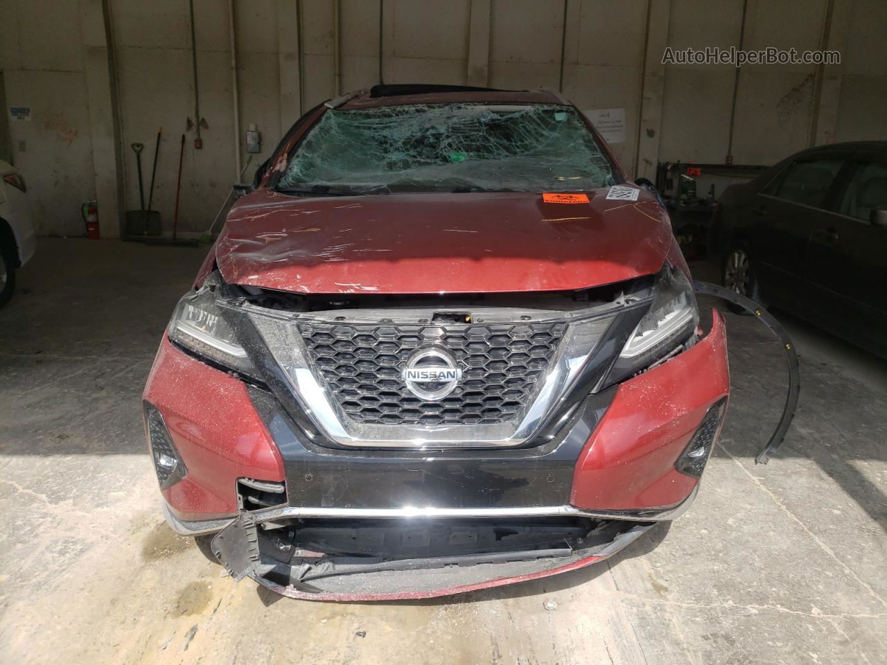 2019 Nissan Murano S Maroon vin: 5N1AZ2MJ9KN142373