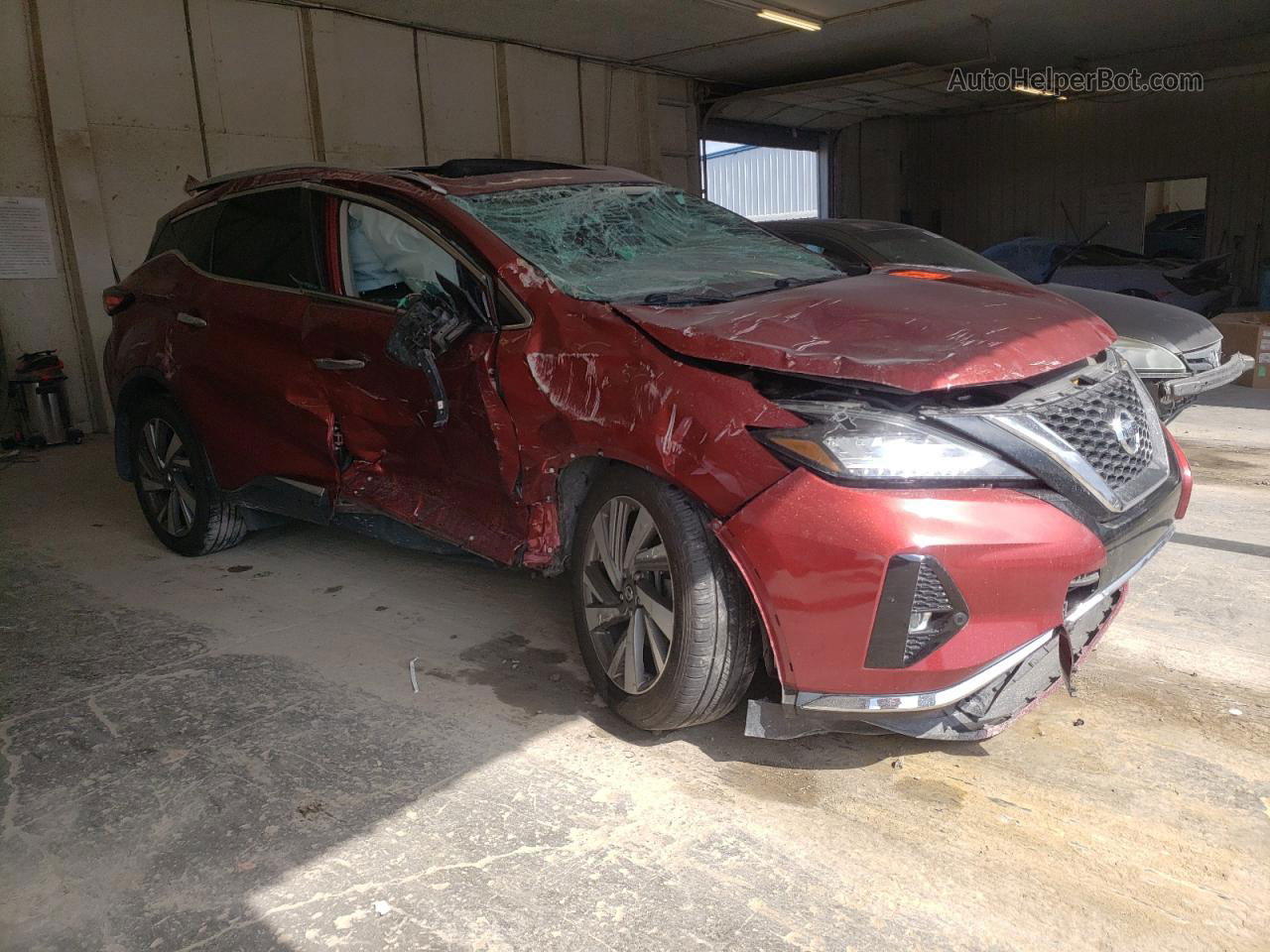 2019 Nissan Murano S Maroon vin: 5N1AZ2MJ9KN142373