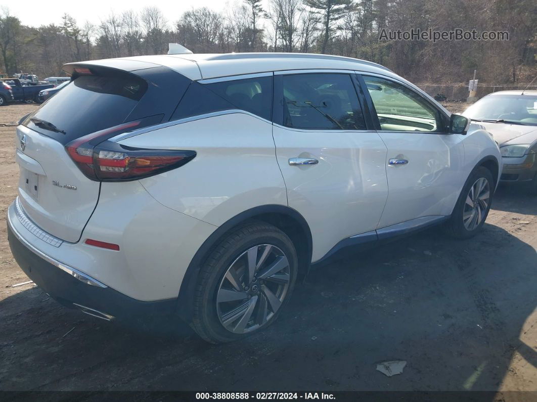 2019 Nissan Murano Sl White vin: 5N1AZ2MS0KN164884