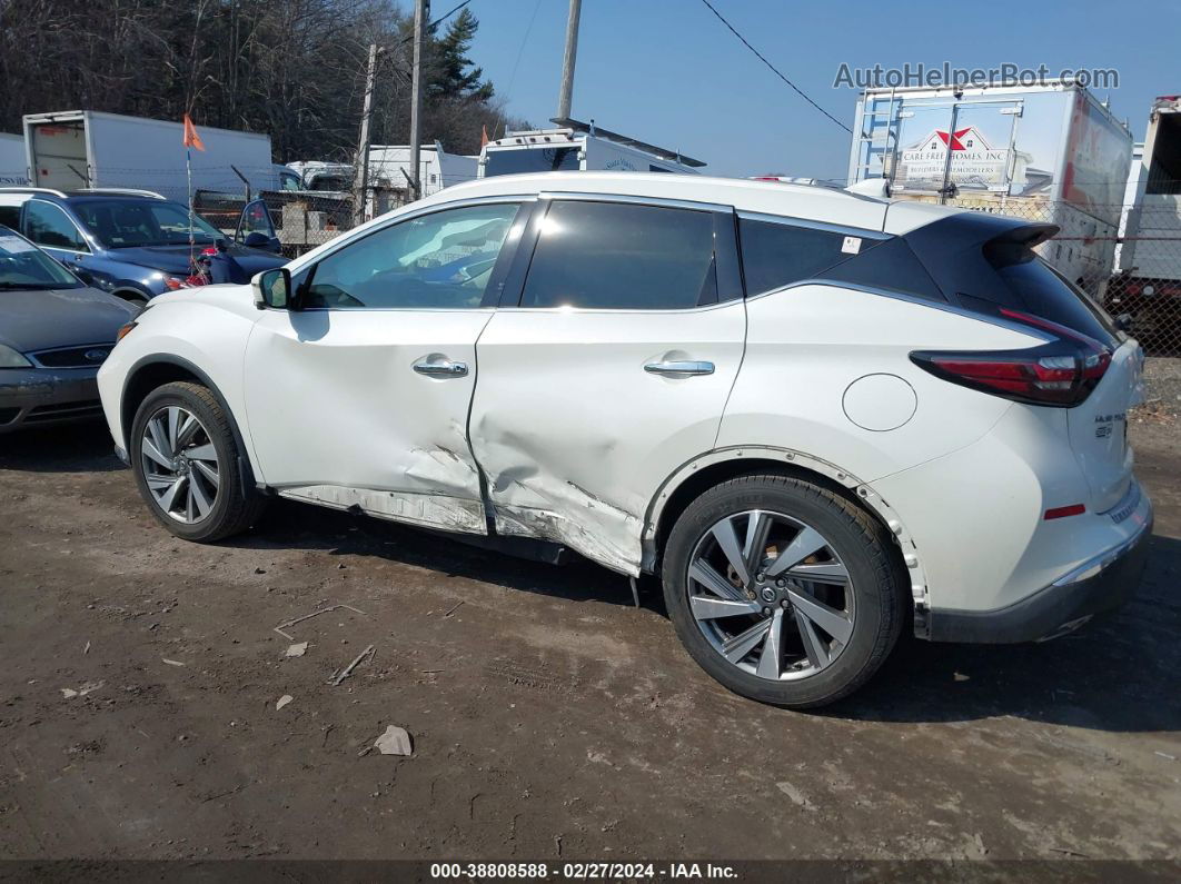 2019 Nissan Murano Sl White vin: 5N1AZ2MS0KN164884