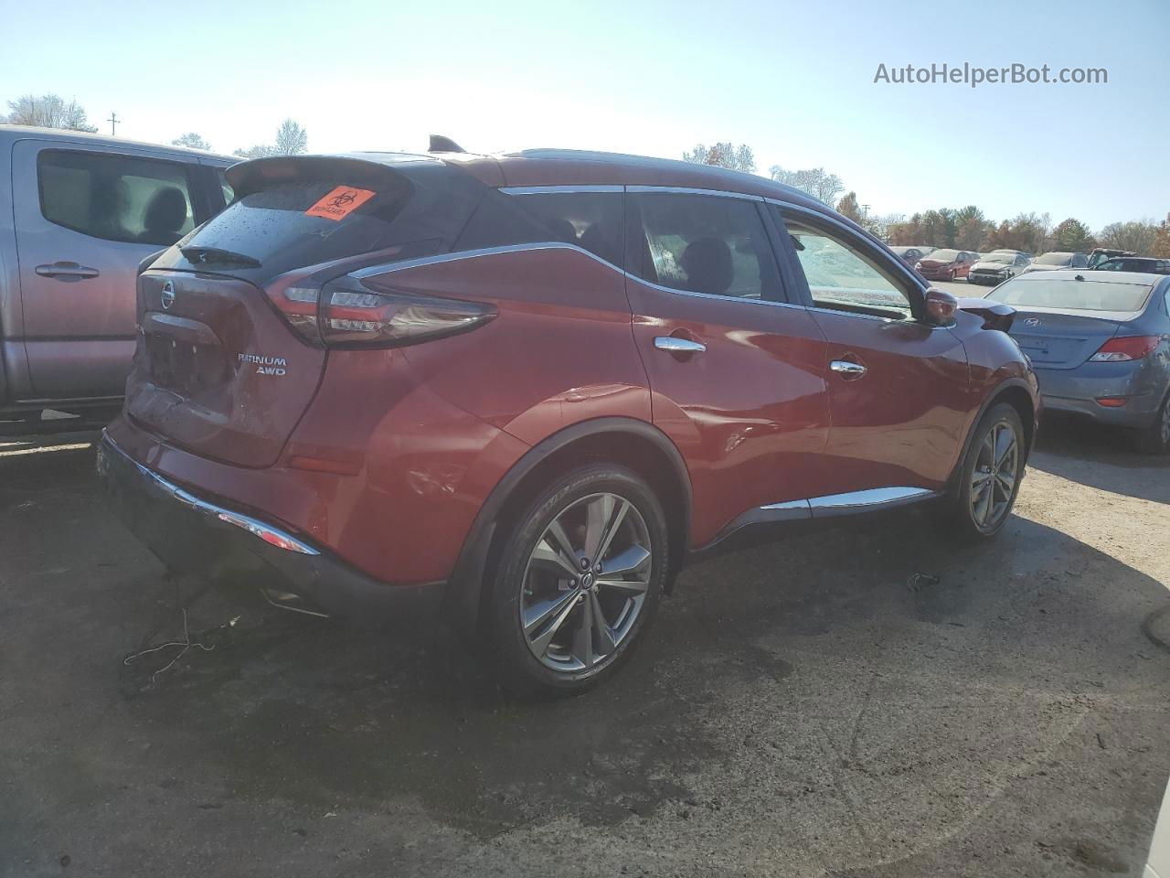 2019 Nissan Murano S Burgundy vin: 5N1AZ2MS1KN111904