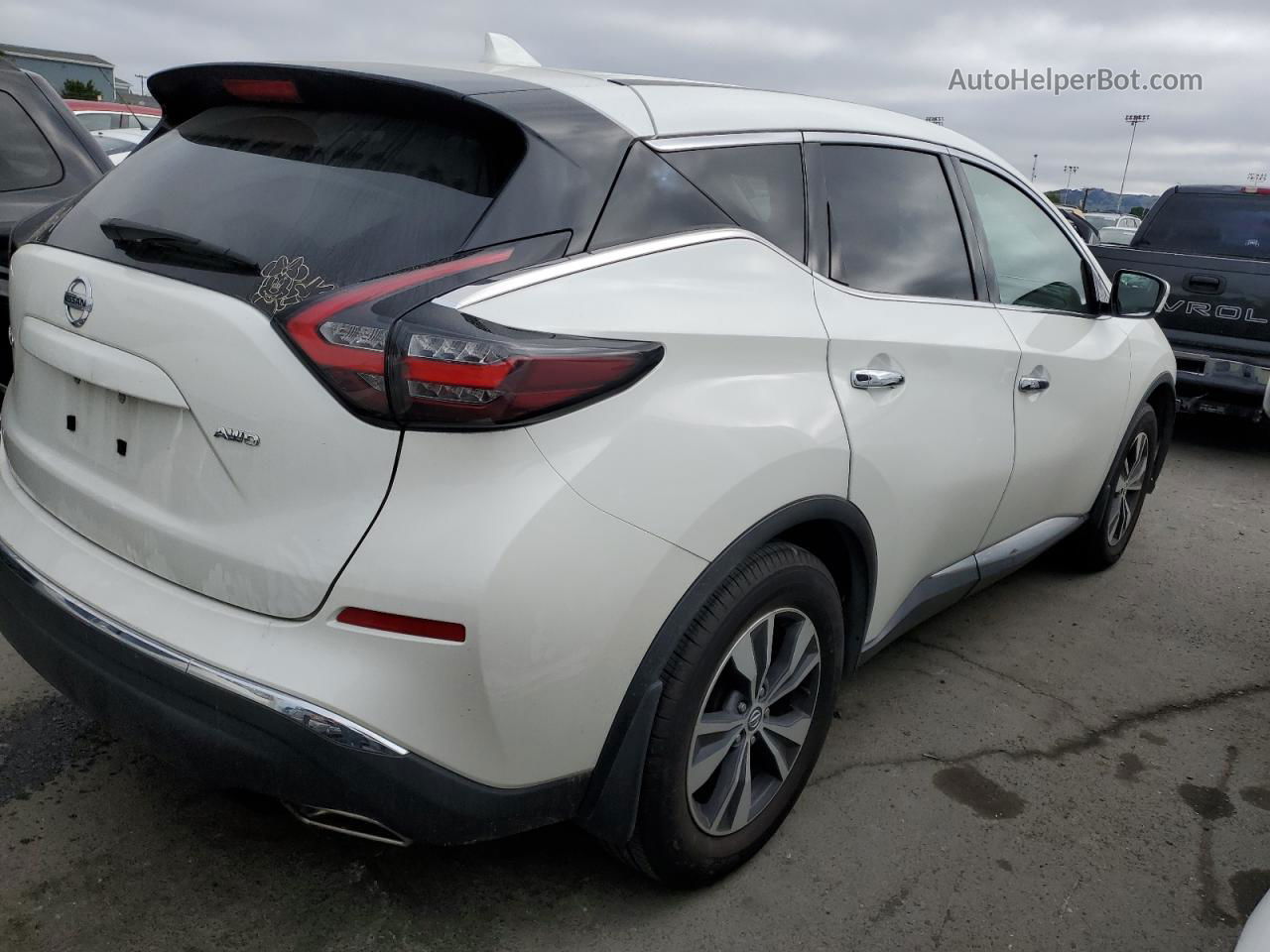 2019 Nissan Murano S White vin: 5N1AZ2MS2KN160724