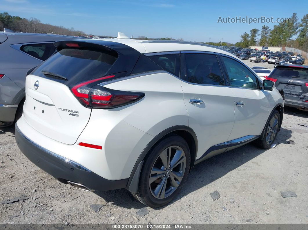 2019 Nissan Murano Platinum White vin: 5N1AZ2MS2KN165440