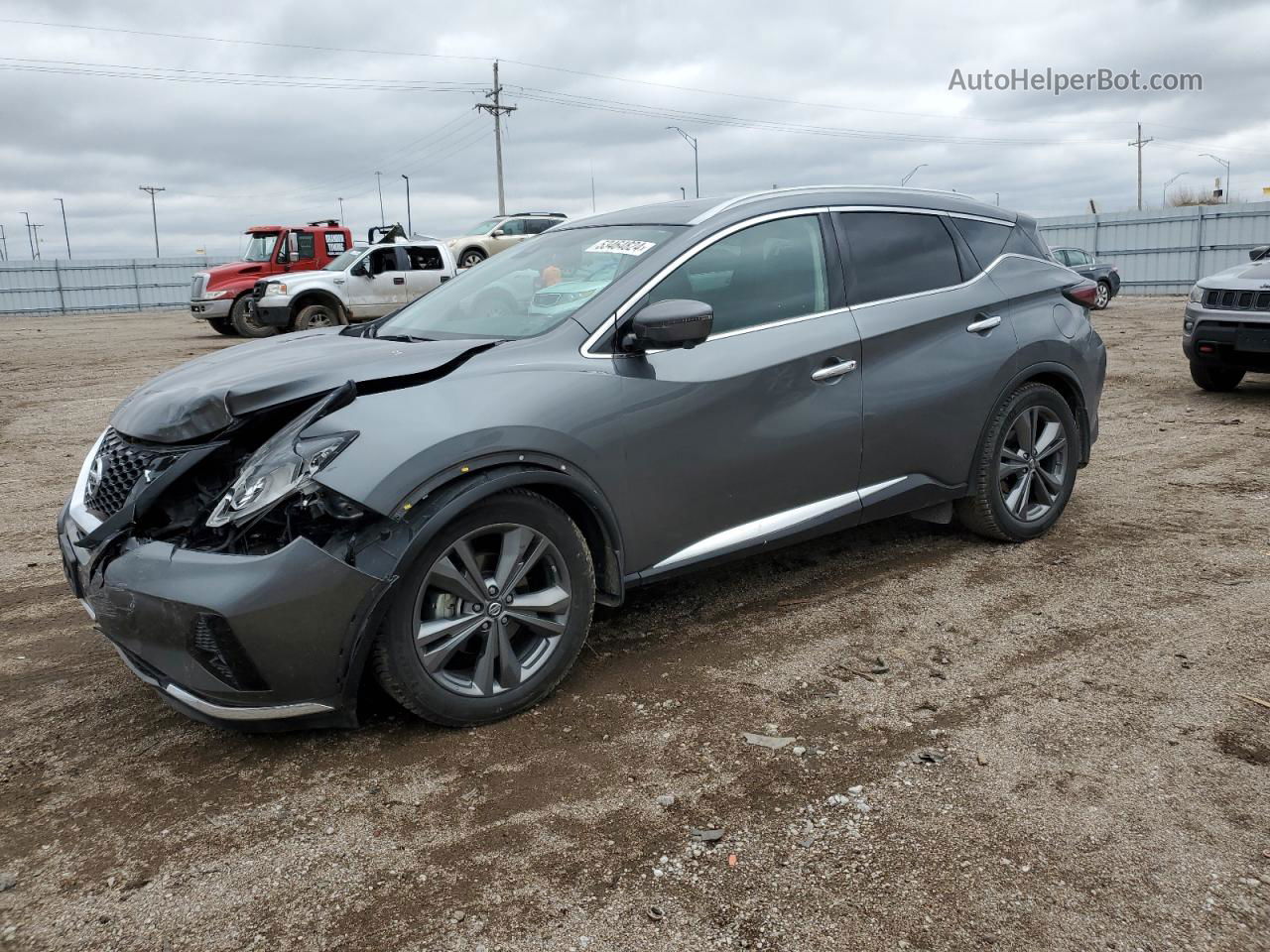 2019 Nissan Murano S Серый vin: 5N1AZ2MS3KN126579