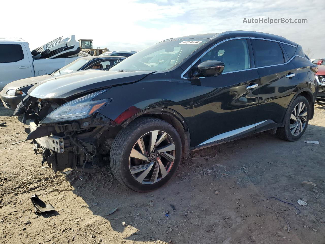 2019 Nissan Murano S Black vin: 5N1AZ2MS4KN121309