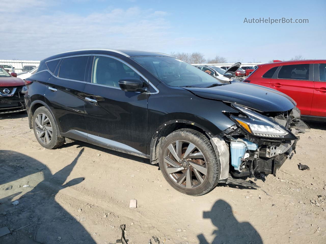 2019 Nissan Murano S Черный vin: 5N1AZ2MS4KN121309