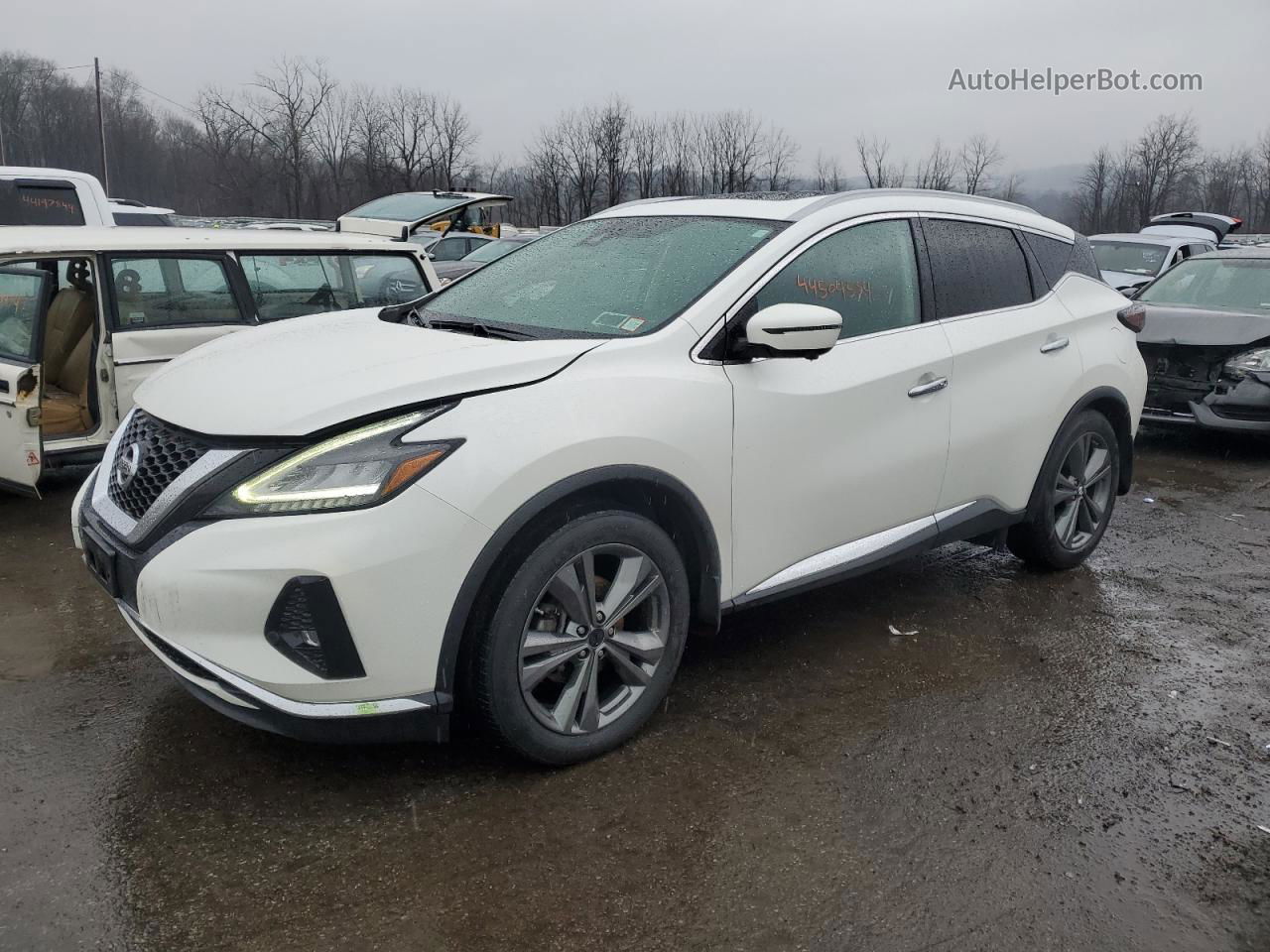 2019 Nissan Murano S White vin: 5N1AZ2MS4KN123397