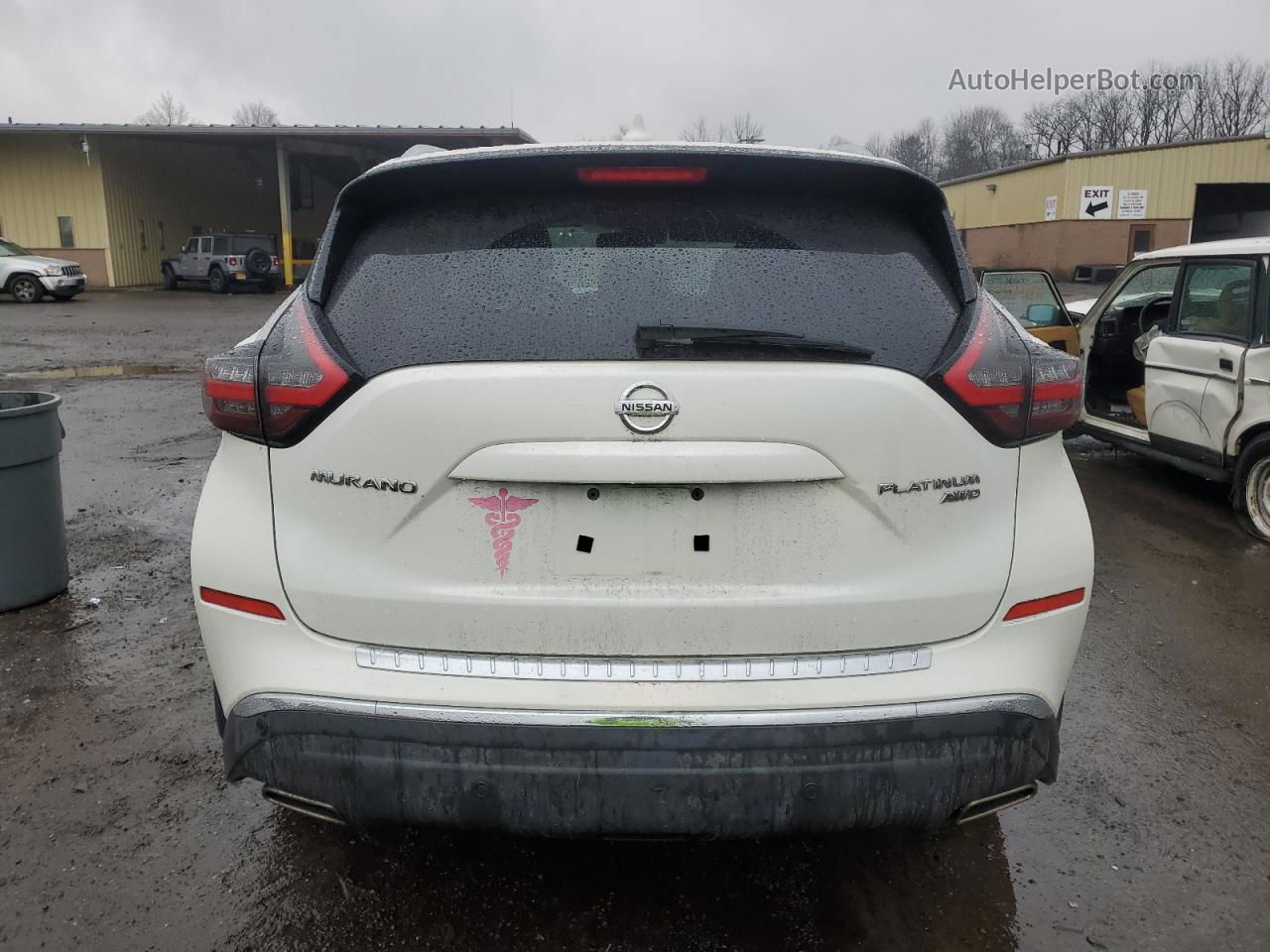 2019 Nissan Murano S White vin: 5N1AZ2MS4KN123397